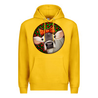 Lemon Christmas Cow, Premium Hoodie - Jasminsmagicworld