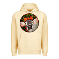 Pina Colada Christmas Cow, Premium Hoodie - Jasminsmagicworld
