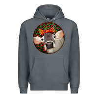 Rock Christmas Cow, Premium Hoodie - Jasminsmagicworld