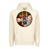 Sandshell Christmas Cow, Premium Hoodie - Jasminsmagicworld