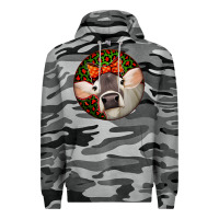 Slate Camo Christmas Cow, Premium Hoodie - Jasminsmagicworld