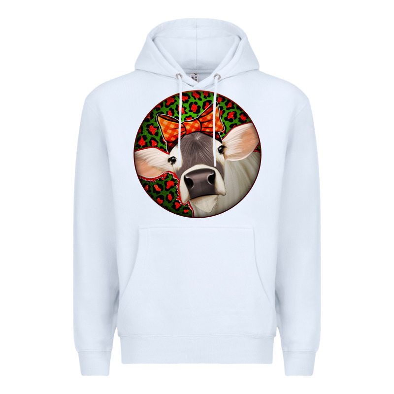 Christmas Cow, Premium Hoodie by Jasminsmagicworld | Teevron