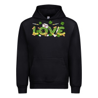 Black st patricks love nurse Urban Hoodie - MaliasSmallBusiness