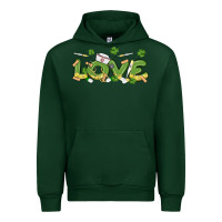Forest Green st patricks love nurse Urban Hoodie - MaliasSmallBusiness