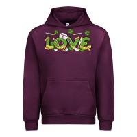 Mauve Wine st patricks love nurse Urban Hoodie - MaliasSmallBusiness