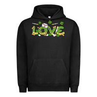 Pigment Black st patricks love nurse Urban Hoodie - MaliasSmallBusiness