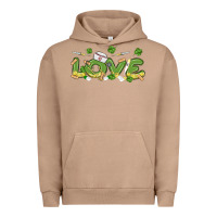 Pigment Burro st patricks love nurse Urban Hoodie - MaliasSmallBusiness