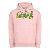 Pigment Salmon st patricks love nurse Urban Hoodie - MaliasSmallBusiness