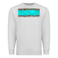 Dove Grey turquoise leopard Premium Sweatshirt - JahusDesignShop