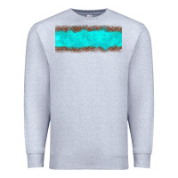 Heather Grey turquoise leopard Premium Sweatshirt - JahusDesignShop