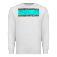 Oatmeal Heather turquoise leopard Premium Sweatshirt - JahusDesignShop