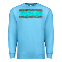 Ocean Blue turquoise leopard Premium Sweatshirt - JahusDesignShop