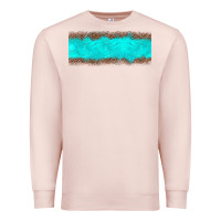 Pale Pink turquoise leopard Premium Sweatshirt - JahusDesignShop