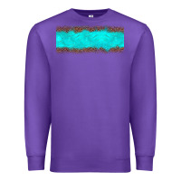 Purple turquoise leopard Premium Sweatshirt - JahusDesignShop