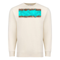 Sandshell turquoise leopard Premium Sweatshirt - JahusDesignShop