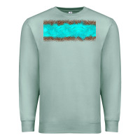 Seafoam turquoise leopard Premium Sweatshirt - JahusDesignShop