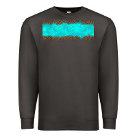 Smoke turquoise leopard Premium Sweatshirt - JahusDesignShop