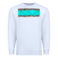 White turquoise leopard Premium Sweatshirt - JahusDesignShop