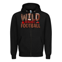 Black wild about football Zipper Hoodie - Zillion Design Studio