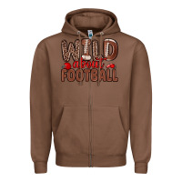 Chestnut wild about football Zipper Hoodie - Zillion Design Studio