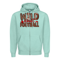 Seafoam wild about football Zipper Hoodie - Zillion Design Studio