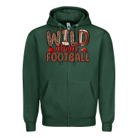 Sports Green wild about football Zipper Hoodie - Zillion Design Studio