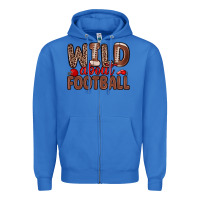True Royal wild about football Zipper Hoodie - Zillion Design Studio