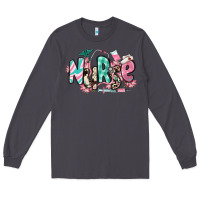 Smoke floral nurse Long Sleeve Tee - RanaPortraitStore