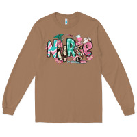 Toasted Coconut floral nurse Long Sleeve Tee - RanaPortraitStore