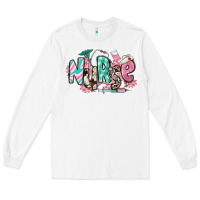 White floral nurse Long Sleeve Tee - RanaPortraitStore