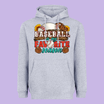 Baseball Is My Favorite Season Heavyweight Hoodie Designed By Hra Design Shop