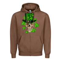 Chestnut st. patrick's day skull Zipper Hoodie - RanaPortraitStore