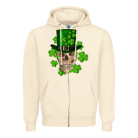 Sandshell st. patrick's day skull Zipper Hoodie - RanaPortraitStore
