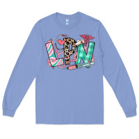 Colony Blue floral lpn licensed practical nurse Long Sleeve Tee - RanaPortraitStore