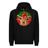Black Christmas Cow Premium Hoodie - Jasminsmagicworld