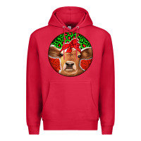 Cardinal Christmas Cow Premium Hoodie - Jasminsmagicworld
