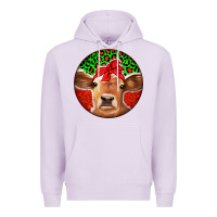 Lilac Christmas Cow Premium Hoodie - Jasminsmagicworld