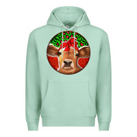Seafoam Christmas Cow Premium Hoodie - Jasminsmagicworld