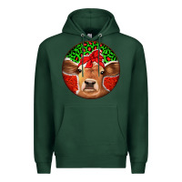 Sports Green Christmas Cow Premium Hoodie - Jasminsmagicworld