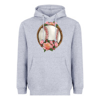 Heather Grey western baseball with roses Heavyweight Hoodie - HRA Design Shop