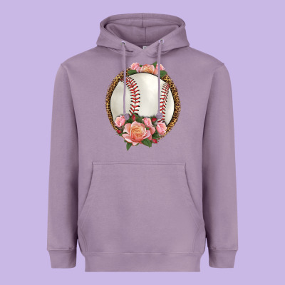 Western Baseball With Roses Heavyweight Hoodie Designed By Hra Design Shop