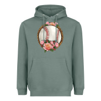 Sage western baseball with roses Heavyweight Hoodie - HRA Design Shop