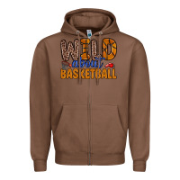 Chestnut wild about basketball Zipper Hoodie - Zillion Design Studio