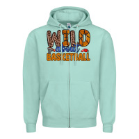 Seafoam wild about basketball Zipper Hoodie - Zillion Design Studio