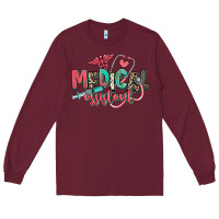 Burgundy medical assistant Long Sleeve Tee - RanaPortraitStore