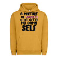 Pigment Peanut Butter a mixture of spoiled and ill get it my damn self Urban Hoodie - MaliasSmallBusiness