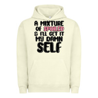 Pigment Pistachio a mixture of spoiled and ill get it my damn self Urban Hoodie - MaliasSmallBusiness