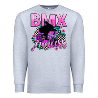 Heather Grey bmx princess Premium Sweatshirt - AdoDesignShop