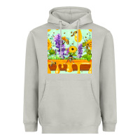 Moon Dust honeydrip bee lavender daisy sunflower seamless pa Heavyweight Hoodie - FaDigitalArtStudio