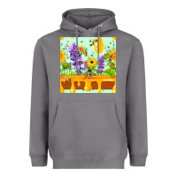 Storm honeydrip bee lavender daisy sunflower seamless pa Heavyweight Hoodie - FaDigitalArtStudio